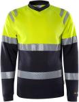 Kansas FLAMESTAT HI VIS LANGÆRMET T-SHIRT KL.1 7107 TFL - HV. gul/mari / XS | T-shirts | 129520-171 | Beklædning