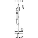 brnegulvtoilet til 1120x500x120mm cisterne monteringselement duofix geberit