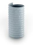 Termoresistente kll 125 grå let udsugningsslange med stålspiral lgd 12 meter ø 152 mm vakuum: 0,35 % temperatur -5°c til +80°c