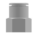 Lige push-in fitting ø8 g1/4 bspp indvendigt gevind aisi316l ce1935/2004 -nsf godkendt - food