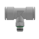T-stykke med gevind i midten push-in fitting ø4 g1/8 bspp aisi316l ce1935/2004 -nsf godkendt - food