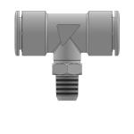 T-stykke med gevind i midten push-in fitting ø6 r1/8 bspt aisi316l ce1935/2004 -nsf godkendt - food