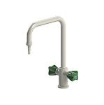 BROEN-LAB laboratoriearmatur 2 greb med slangespids, Slange med G3/8´´ omløber, 250mm, Bordmonteret