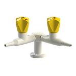 BROEN-LAB Tovejs 180 ° Press/Turn-ventil Slange med Ø12 mm rørstuds, Bordmonteret