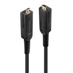 Fibre optic hybrid micro-hdmi 18g kabel med dvi & hdmi adapter 10m