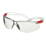3m securefit 500 beskyttelsesbrille klar og rød scotchgard klar linse