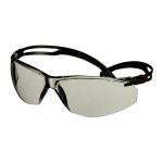 3m securefit 500 beskyttelsesbrille sort scotchgard lysegrå linse