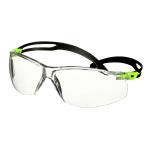 3m securefit 500 beskyttelsesbrille grøn scotchgard klar linse