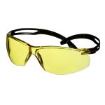 3m securefit 500 beskyttelsesbrille sort scotchgard gul linse