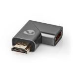HDMI Adapter | HDMI Han / HDMI Stik | HDMI Hun / HDMI -udgang | Guldplateret | Angled Right | Aluminium | Metal | 1 stk. | Cover Window Box