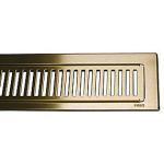 l st rustfrit behandlet pvd messing 600mm rist og ramme rib line purus