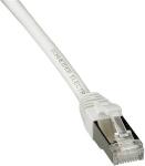 Patchkabel cat.6a s/ftp 28awg 0,5m hvid lszh kappe med helstøbte tyller i begge ender
