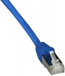 Patchkabel cat.6a s/ftp 28awg 2,0m blå lszh kappe med helstøbte tyller i begge ender