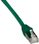 Patchkabel cat.6a s/ftp 28awg 2,0m grøn lszh kappe med helstøbte tyller i begge ender