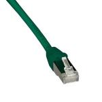 Patchkabel cat.6a s/ftp 28awg 5,0m grøn lszh kappe med helstøbte tyller i begge ender