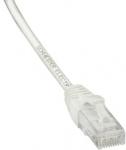 Patchkabel cat.6 for utp 28awg 0,5m hvid lszh kappe med helstøbte tyller i begge ender