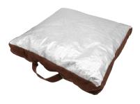 Wldpro svejsepude 50x50x8 cm brun okselæder/pfr rayon