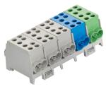 Hlak klemme 35-5/10-s al/cu grå/blå/grøn billede