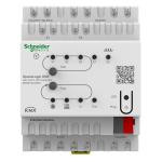 Spacelogic knx fan coil 0-10 v kontroller til hvac-applikationer primært 2 eller 4 rørs systemer til opvarmning/køling