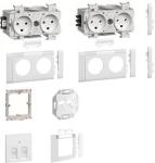 Arbejdsstation komplet for br65 schuko+keystone ral 9016
