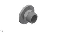 Henco super size overgangsnippel 75 mm x 1 rustfrit stål