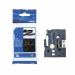 Label brother tze-r354 24mmx4m guld på sort satin