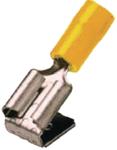 Isoleret spademuffe med afgrener gul 6,3x0,8 4-6mm2