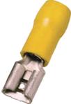 Isoleret spademuffe gul 6,3x0,8 4-6mm2 - (100 stk.)