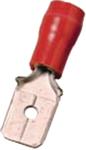 Isoleret spadestik rød 6,3x0,8 0,5-1mm2 - (100 stk.)