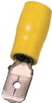 Isoleret spadestik gul 6,3x0,8 4-6mm2