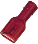 Fuld isoleret spademuffe rød 2,8x0,5 0,5-1mm2 - (100 stk.)