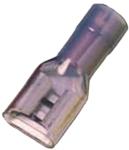 Fuld isoleret spademuffe blå 6,3x0,8 1,5-2,5mm2 - (100 stk.)
