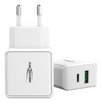 Usb lader 2 slot hvid