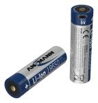 18650 3,6v med pcm & micro usb port