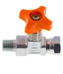 Manometerventil 1/4 oml. for manometer x r1/4 udv.