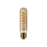 Philips master value led standard dæmpbar 4w (25w) e27 t32 guld spiral glas