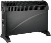 2000w 1250w 750w 3-effektindstillinger sort turboblser med konvektorradiator fritstende