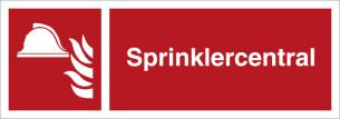 Brandskilt 'sprinklercentral' ( 1/2a3) plast