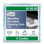 Tork mikrofiber rengøringsklud gentagen brug blå 8 pk a 6 stk