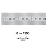 Stållineal 1500x30x1,0 mm med aflæsning venstre-mod-højre