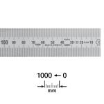 Stållineal 1000x30x1,0 mm med aflæsning højre-mod-venstre