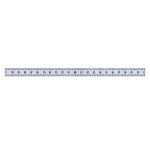 Selvklæbende pit båndmål i stål 250 cmx13 mm (125-0-125cm) hvid