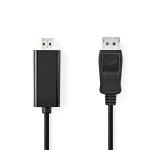 Displayport kabel | DisplayPort Han | HDMI Stik | 4K@30Hz | Nikkelplateret | 1.0 m | Runde | PVC | Anthracite | Box