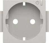 Afdækning til smart stikkontakt med sidejord light grey
