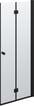Dansani b81-03 foldedør 200 x 77-79 cm sort/klart glas billede