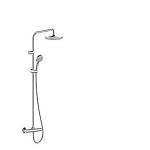 krom 1jet 200 showerpipe blend vernis hansgrohe