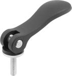 Excenter låsegreb størrelse: 1 - m6x50 a: 70,4 b: 21,5 aluminium sortmateriale: stål - udv gev