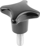 Håndgreb din6335 d: m8x20 d1: 40 h: 25 model: l duroplast højpoleret finish sort materiale: stål - udv gev