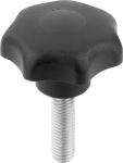 Stjernegreb din6336 d: m5x15 d1: 25 h: 16 model: l termoplast sort materiale: rustfrit stål cap: sort - udv gev