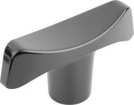 T-greb d: m8 a: 70 b: 22 h: 38,8 model: k duroplast højpoleret finish sort materiale: stål materiale: galvaniseret - indv gev